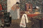 Edouard Vuillard Maid cleaning the room oil painting